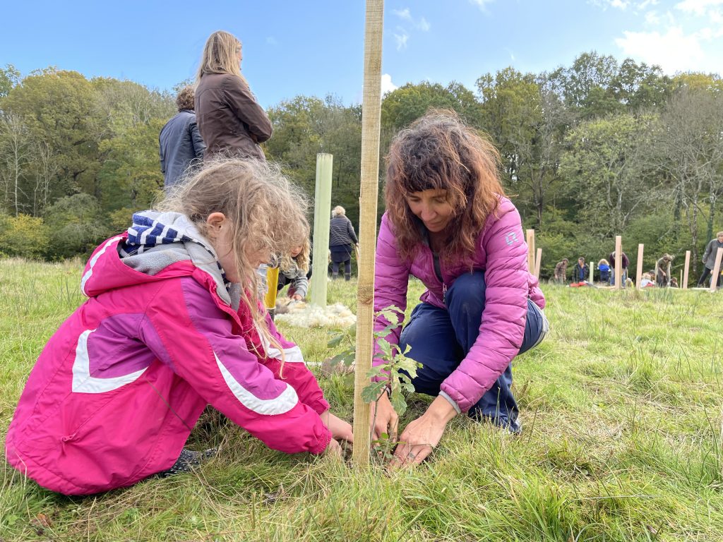 Children's Forest tree planting as part of the Wild Aligned programme 